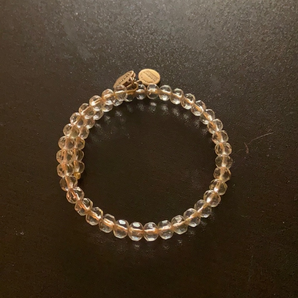 Alex and Ani Vintage 66 Clear Beaded Wrap Bracelet